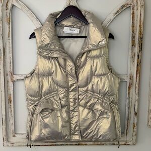 Women's Metallic Puffer Vest